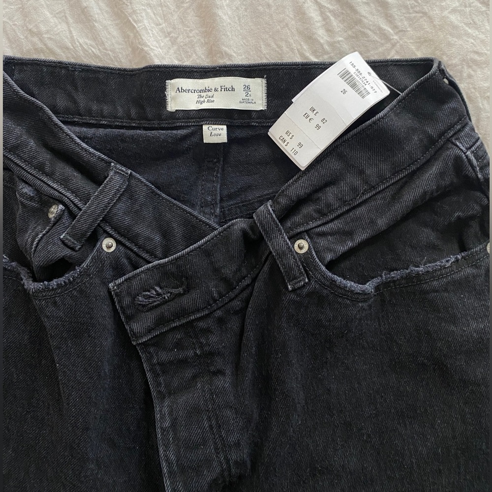 Abercrombie Dad High Rise Crossover Jeans - 26 curve love NWT